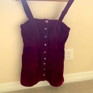 Maroon Button Down Dress Jumper